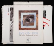1990s group of four Leica and two Hasselblad wall calendars, the largest 59 x 43cm, in large AGFA folder. (7 items)