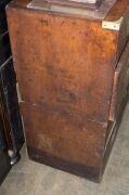 An antique English mahogany campaign chest of drawers, early 19th century, ​​​​​​​94cm high, 99cm wide, 45cm deep. - 4