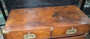 An antique English mahogany campaign chest of drawers, early 19th century, ​​​​​​​94cm high, 99cm wide, 45cm deep. - 5