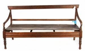 An early blackwood settle. Tasmanian origin circa late 1830s early 1840s. Unrestored