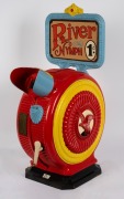 "River Nymph 1d." cast-iron tabletop mutoscope by the American Mutoscope and Biograph Co. New York, c. 1920s; reel and key present, operates manually with One Penny coin, overall height 80cm. - 2