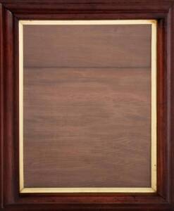 Colonial cedar picture frame, mid 19th century. Original condition throughout with old glass, gilt slip & backing boards. 