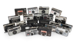 KODAK: Group of c. 1970s plastic viewfinder cameras, mostly variants issued as part of the "Instamatic" line; very little duplication. (22 items)