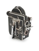 BOLEX-PAILLARD: H8 Reflex double-8 movie camera [#193283], c. 1956; body only, with three lens caps.