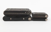 KODAK: Group of early-20th century folding cameras, comprising No. 2C Kodak Series III, No. 3A Folding Cartridge Hawk-Eye Model B, Vest Pocket Kodak Model B, and Vest Pocket Kodak Series III. (4 items) - 2