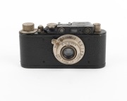 LEITZ: Black-body/nickel fittings Leica II (Mod. D) rangefinder camera [#81267], c. 1932, with Elmar 50mm f3.5 lens. - 2