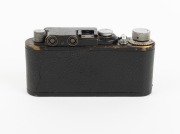 LEITZ: Black-body/chrome fittings Leica II (Mod. D) rangefinder camera [#78479], c. 1932, with Hektor 28mm f6.3 lens, Leica lens cap, and Leica leather case. - 3