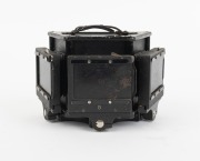 JOS-PE: Tri-Colour Camera [#607], c. 1925, with Quinar 105mm f2.5 lens [#168132]; offered in leather case with five film holders and two filters; scarce and unusual camera configuration designed to produce instant simultaneous red/green/blue negatives. - 3