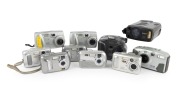 KODAK: Group of 2000s digital cameras, comprising DC120 Zoom, DC265 Zoom, DC3400, DX3215 (2), Easyshare C310 (2), Easyshare CD40, Easyshare CX6330, and Easyshare CX7330. (10 items)