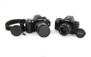 NIPPON KOGAKU: Pair of c. 1980s SLRs, comprising Nikon F-801 AF (Nikkor 35-70mm f3.3-4.5) and Nikon F80 (Nikkor 28-105mm f3.5-4.5D).