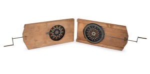 Two mid-19th century chromatropes; 10.5 x 22cm excluding cranks.