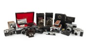 Collection remainder comprising a diverse accumulation of 17 different cameras; inspection will reward.