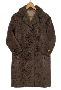 A vintage Astrakhan fur coat, mid 20th century.
