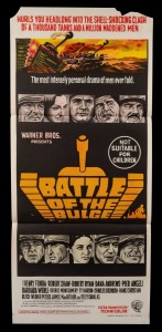 BATTLE OF THE BULGE: Original 1965 Australian daybill poster; some loss to top edge.