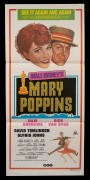 MARY POPPINS: Original 1964 Australian daybill poster; small tear at top right margin.