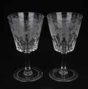 WEBB antique English etched crystal suite of stem ware including ale glasses (setting for six), 19th/20th century, (36 items), acid etched factory mark to the base, the largest 15cm high. - 4