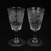 WEBB antique English etched crystal suite of stem ware including ale glasses (setting for six), 19th/20th century, (36 items), acid etched factory mark to the base, the largest 15cm high. - 5