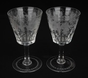 WEBB antique English etched crystal suite of stem ware including ale glasses (setting for six), 19th/20th century, (36 items), acid etched factory mark to the base, the largest 15cm high. - 7