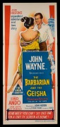 DAYBILL POSTERS: Group comprising 1958 "The Barbarian and the Geisha" (John Wayne), 1966 "Our Man Flint", 1967 "A Man for All Seasons", 1967 "Hombre" (Paul Newman), 1972 "Lucky Luke", 1975 "Naturally Free", 1975 "Sunday Too Far Away", and 1976 "Oz - A Roc