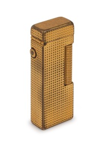 DUNHILL "Rollagas" vintage gold plated cigarette lighter, belonging to the Australian Vietnam War Correspondent GARRY BAKER, circa 1960s, ​​​​​​​6.5cm high.