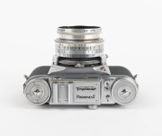 VOIGTL&Auml;NDER: Prominent rangefinder camera [#B 61335], c. 1953, with Skoparon 35mm f3.5 lens, Synchro-Compur shutter, and Voigtlander UV 49s AR 317/49 lens filter. - 4