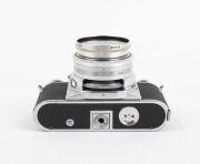 VOIGTL&Auml;NDER: Prominent rangefinder camera [#B 61335], c. 1953, with Skoparon 35mm f3.5 lens, Synchro-Compur shutter, and Voigtlander UV 49s AR 317/49 lens filter. - 5