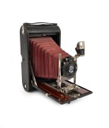 KODAK: No. 4A Folding Kodak (Model B), c. 1906, with Zeiss Kodak Anastigmat No.4 f6.3 lens, Bausch & Lomb shutter, and well-preserved red bellows.