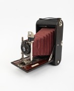 KODAK: No. 4A Folding Kodak (Model B), c. 1906, with Zeiss Kodak Anastigmat No.4 f6.3 lens, Bausch & Lomb shutter, and well-preserved red bellows. - 2