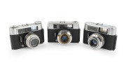 VOIGTL&Auml;NDER: Group of 1960s cameras, comprising Vito CSR, Vitoret DR, and Vito Automatic. (3 items)