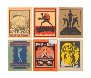 "Kamera & Palette" 1920s German softcover mail-order catalogues for erotic/nudism-themed stereo photographs, vols. 1-6, each 64 or 128pp.; many daring and imaginative poses. (6 items)