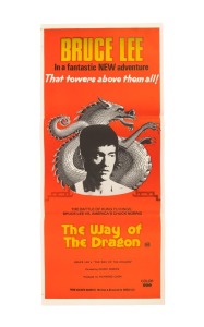 BRUCE LEE: "The Way of the Dragon" original 1973 Australian daybill poster; very fine condition.