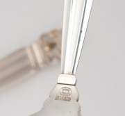 GEORG JENSEN "Acorn pattern" Danish silver serving utensils comprising of salad serving fork and spoon, large serving spoon and fork, gravy ladle, cake slice server, cake knife, large butter knife, jam spoon and nut crackers, (10 items), 530 grams silver - 2