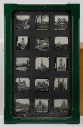 ENGLAND & NORWAY: A collection of 68 photographic glass slides for magic lantern (the majority hand-tinted), arranged across five different frames with glass backing, the largest 60 x 50cm overall. - 3