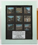 ENGLAND & NORWAY: A collection of 68 photographic glass slides for magic lantern (the majority hand-tinted), arranged across five different frames with glass backing, the largest 60 x 50cm overall. - 4