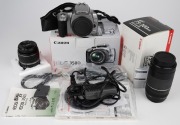 CANON: Canon EOS 350D Twin Lens Kit, c. 2005, in maker's box with various cables and ephemera. - 2
