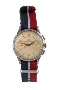 BREITLING Model 760 vintage automatic chronograph wristwatch in stainless steel case, circa 1940s, 38mm wide including crown.