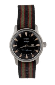 LONGINES "Conquest Calendar" automatic wristwatch with black dial and baton numerals, ​​​​​​​38mm wide including crown.