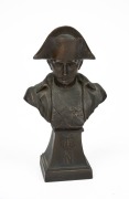 NAPOLEON BONAPARTE (as emperor) miniature cast bronze bust, 19th century, 15.5cm high.