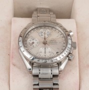 OMEGA "Seamaster" automatic chronograph gents wristwatch in stainless steel case with original bracelet and clasp, accompanied by original documentation, box and packaging (Note: Leatherette box deteriorated and scuffed), 40mm wide including crown. - 2