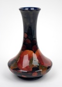 MOORCROFT "Pomegranate" English pottery vase on blue ground, impressed "Moorcroft, Made In England" with blue signature mark, 20cm high. - 2