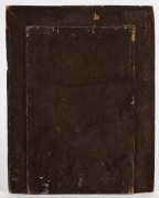 An antique Greek icon, hand-painted on timber panel, circa 1920, 44 x 34cm overall. - 2