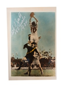 BOB PRATT: Group of ten signed photographs, mostly of Pratt in action, the largest 21.5 x 5cm. (10 items)