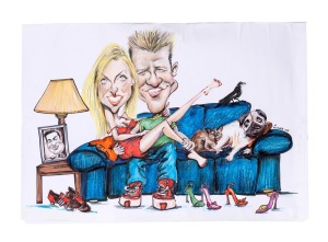 Group of fourteen posters, mostly featuring Nathan Buckley and/or Collingwood Football Club, including an original 2004 pencil artwork by "Viccas" of Nathan Buckley in a domestic setting, also Oarsome Foursome (signed); the largest 102 x 72cm. (14 items)