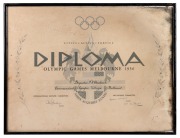 DIPLOMA: "Diploma - Olympic Games Melbourne 1956 - Brigadier F.H. Christison - Commandant, Olympic Village, Ballarat", with printed signatures of IOC president Avery Brundage, Australian Prime Minister Sir Robert Menzies, and Organising Committee chairman