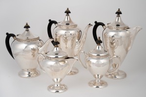 DU BARRY pattern vintage Australian silver plated tea and coffee service by Paramount, mid 20th century, (5 items), the largest 26cm high.
