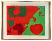 PATRICK HERON (1920-1999), Spring (Abstract, Red and Green), gouache on paper, signed and inscribed verso "Patrick Heron, April 1, 1973, Gouache", bearing "Bonython Art Gallery, Sydney" exhibition label, 60 x 77cm, 77 x 97cm overall. Accompanied by Bonyt