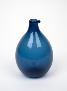 TIMO SARPANEVA "Blue Bird" Finnish glass carafe for IITTALA, engraved "T. S.", 16cm high.