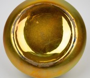 ZSOLNAY Hungarian iridescent porcelain vase, mid 20th century, factory mark to base, 8cm high, 13cm diameter. - 3
