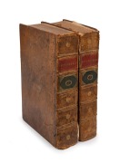 "THE NEW ENCYCLOPEDIA; OR MODERN UNIVERSAL DICTIONARY OF ARTS AND SCIENCES" Volumes 1 and 2, [London, 1797], full brown morocco with embossed gilt spines.
