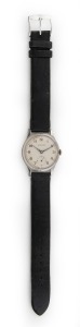 GARRARD vintage Swiss manual wristwatch in stainless steel case with Arabic numerals and subsidiary seconds dial, 33mm wide including crown.
